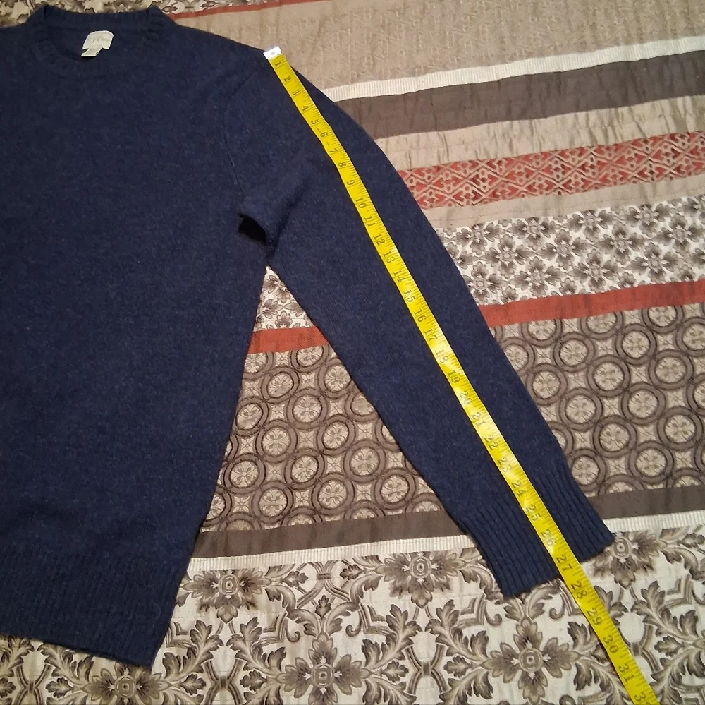 J. Crew Rugger Merino Knit For Wool Blend Sweater Navy Blue SxXLT Pullover‎